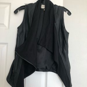 Faux leather vest